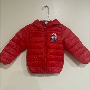 Disney Minnie Mouse Kids Red Puffer Coat